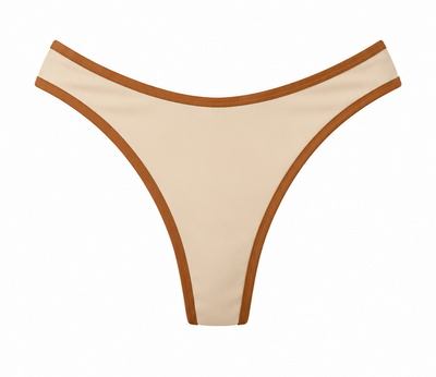 CALCINHA ASA DELTA BICOLOR NUDE - CARAMELO