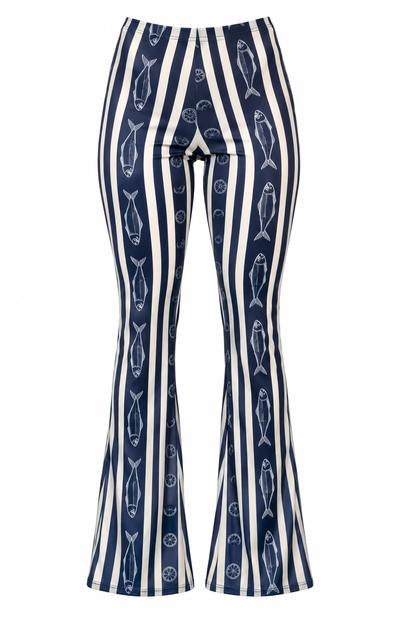 CALÇA FLARE TULE SARDINHAS AZUL MARINHO