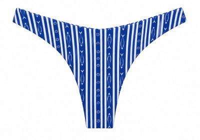 CALCINHA ASA DELTA BÁSICA ESTAMPADA SARDINHAS AZUL MARINHO