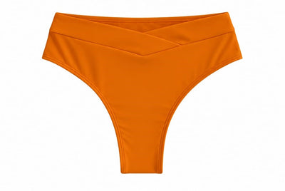 CALCINHA CÓS MÉDIO PALA CRUZADA LARANJA