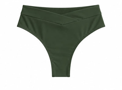 CALCINHA CÓS MÉDIO PALA CRUZADA VERDE MILITAR