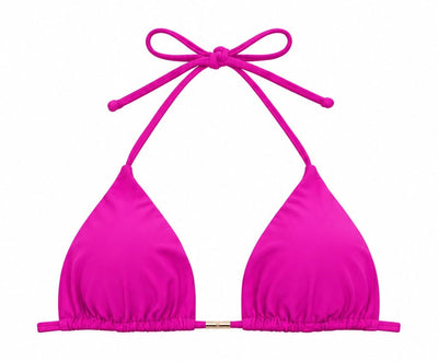 BIQUÍNI TOP CORTININHA ALÇA FINA ROSA PINK