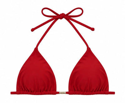 BIQUÍNI TOP CORTININHA ALÇA FINA VERMELHO CEREJA
