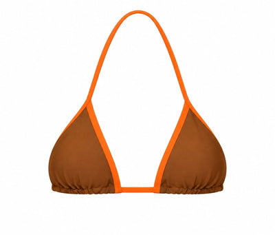 TOP CORTININHA FITA CARAMELO - LARANJA