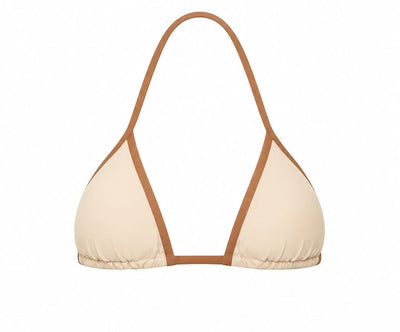 TOP CORTININHA FITA NUDE - CARAMELO