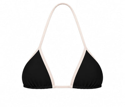 TOP CORTININHA FITA PRETO - NUDE