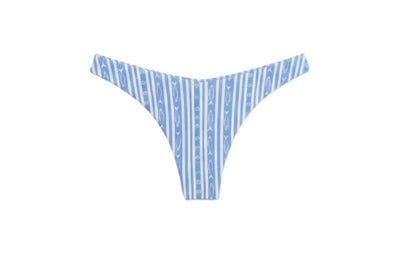 CALCINHA ASA DELTA BÁSICA ESTAMPADA SARDINHAS AZUL CLARO