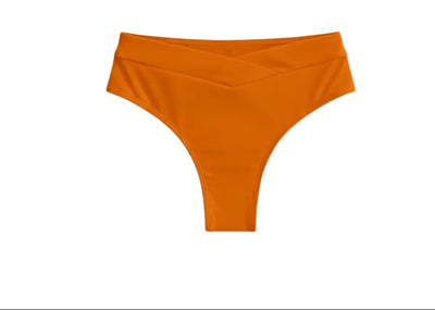 CALCINHA CÓS MÉDIO PALA CRUZADA LARANJA