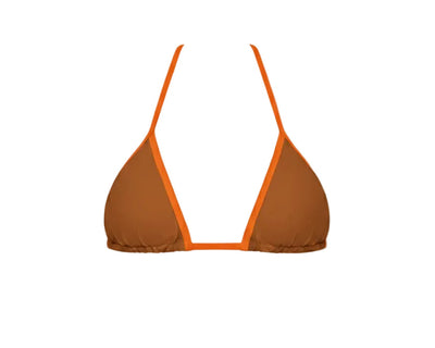 TOP CORTININHA FITA CARAMELO - LARANJA