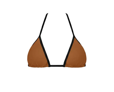 TOP CORTININHA FITA CARAMELO - PRETO