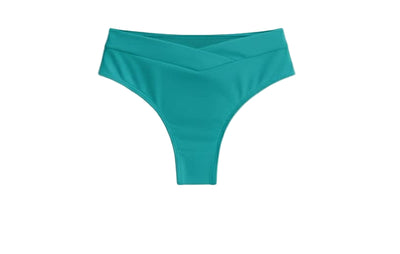 CALCINHA CÓS MÉDIO PALA CRUZADA VERDE JADE