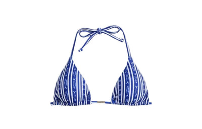 TOP CORTININHA BÁSICO ESTAMPADO SARDINHAS AZUL MARINHO