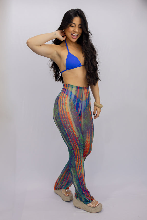CALÇA FLARE TULE SNAKE COLOR