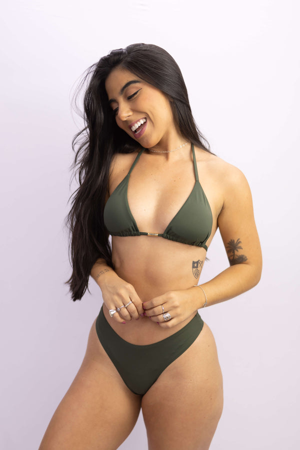 CALCINHA ASA DELTA SEMI FIO VERDE MILITAR